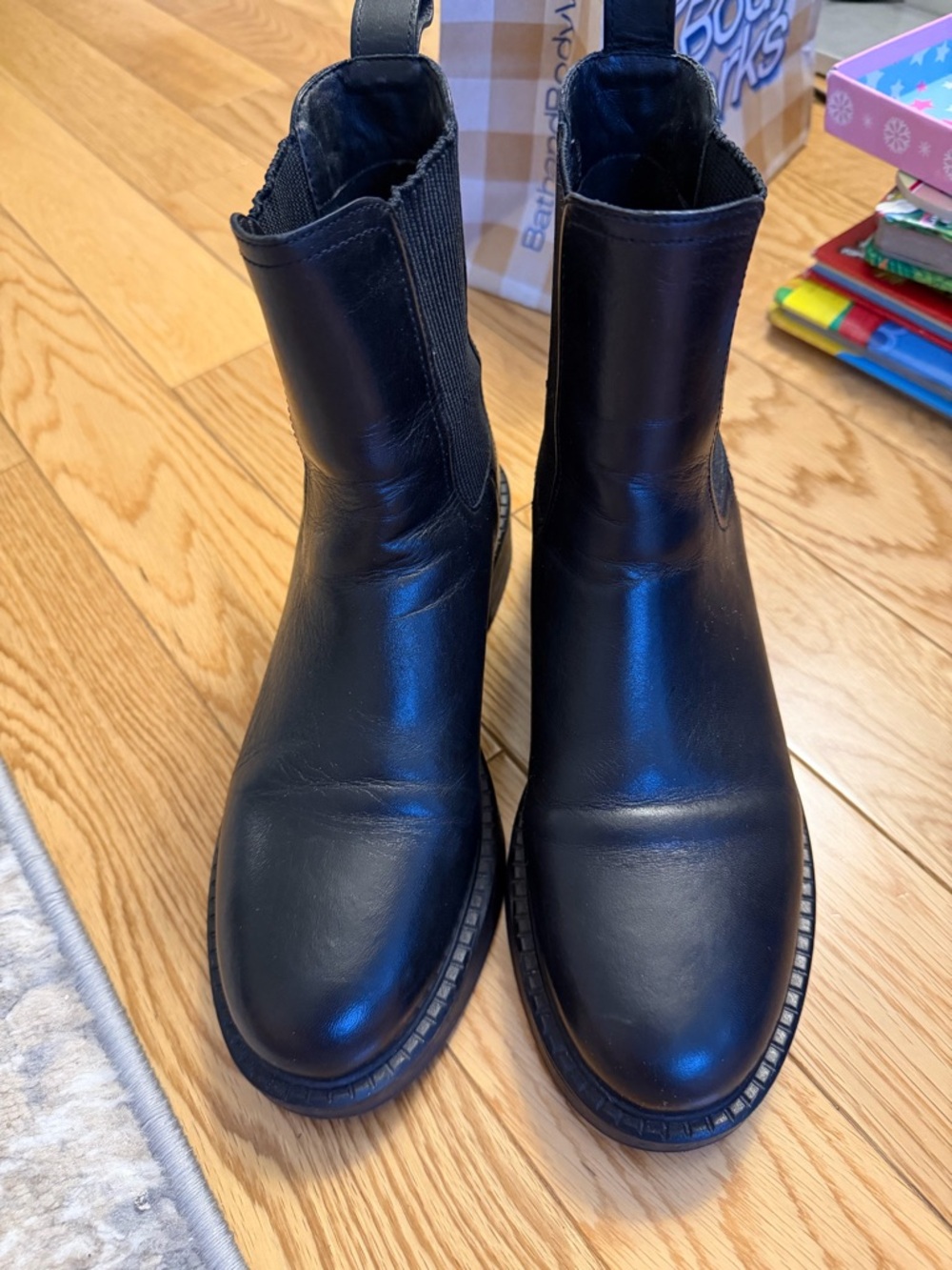 H&M Black Leather Chelsea Boots